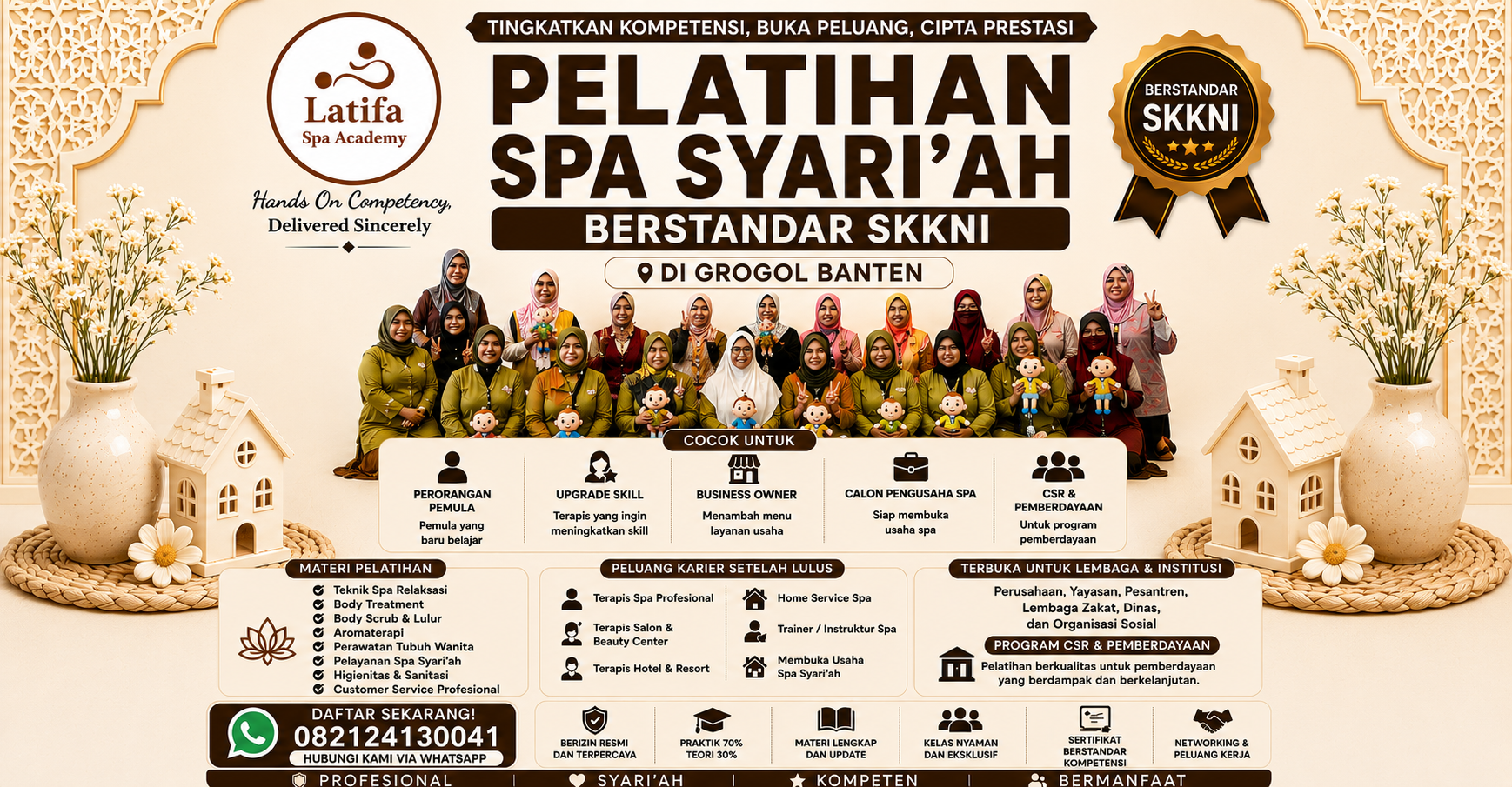 Pelatihan Spa Syari'ah Berstandar SKKNI di Grogol Banten 082124130041